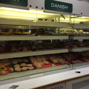 a display of donuts and pastries