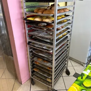 a rack of baked goods