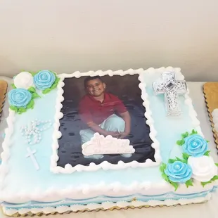a cake with a picture of a woman on it