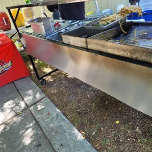a man preparing food