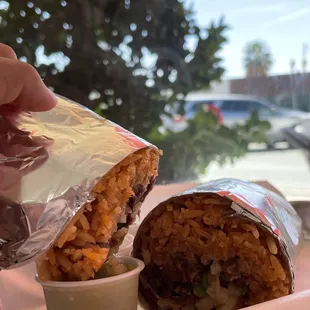 Asada burrito with everything