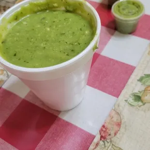 Salsa de guacamole but we ordered a side of guacamole.