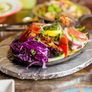 a plate of food on a table