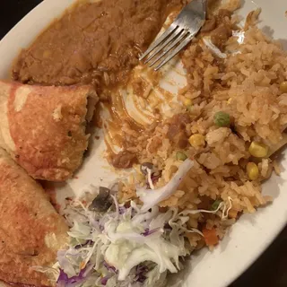 6. Bean Tarascan Taco, Spinach Enchilada & Potato Taco Combo