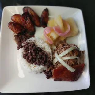 a white plate of food