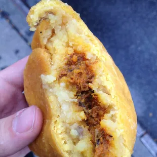 the inside of a sandwich