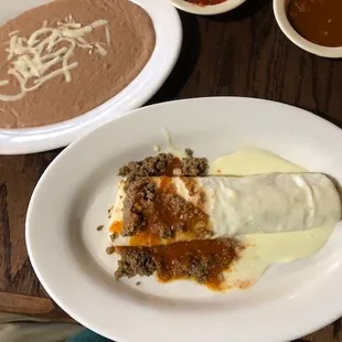 Jack Special with a side of beans.