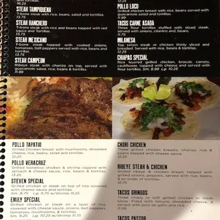menu, steak