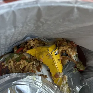 All the chicken fajitas it was completely inedible