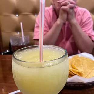 It's a house margarita at La Isla!  It's an icee for grownups!  Yummy!