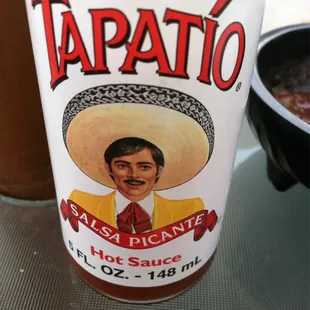 a bottle of tapatio