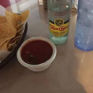 You get your drink, chips and salsa right away. Service is good.