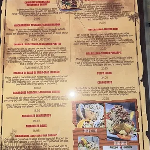 menu, sushi and sashimi