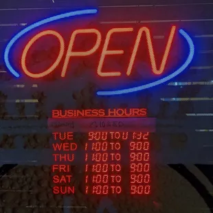 Hours of operation