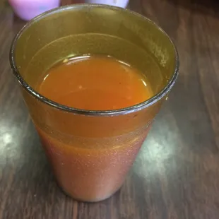 Consommé stock, good for the soul.