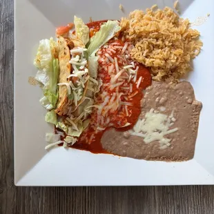 Crispy Taco &amp; Enchilada Combo Platter