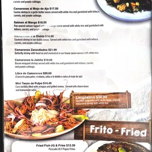 menu, paella