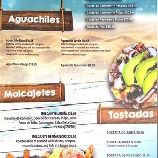 menu, sushi and sashimi