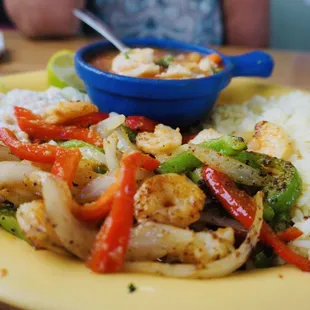 Garlic shrimp plate