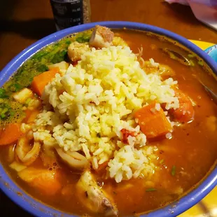 Mariscos soup