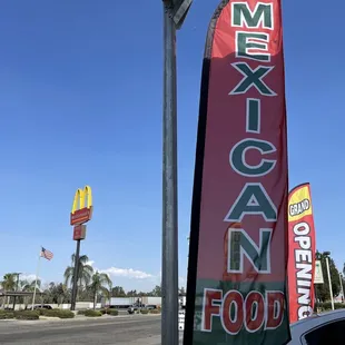 Right across the street from McD