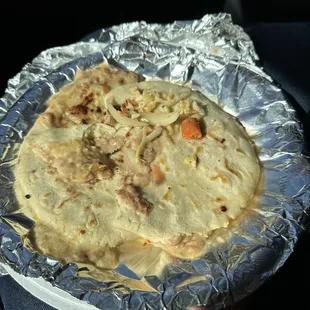 Popusas.. They were huge and fresh. Great quality. couldn't resist and ate half before pic