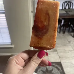 mango paleta with chamoy &amp; tajin
