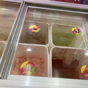 Ice cream selections