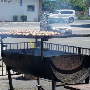 outdoor grilled chicken