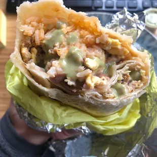 7. Sausage Breakfast Burrito