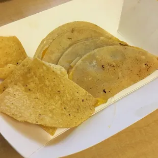 Cheese quesadillas from the kid's menu $5.50