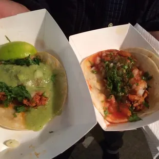 Chicken and chorizo tacos