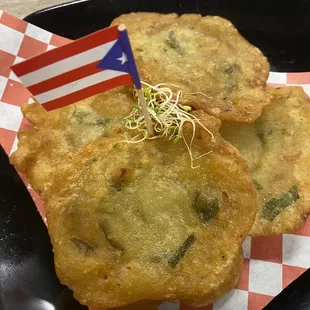 Bacalaitos (cod fritters)