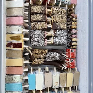a variety of pops