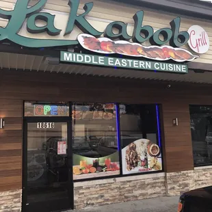 the front of the restaurant