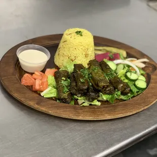 Veggie Grape Leaves Lunch
