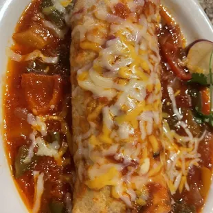 Wet Asada burrito