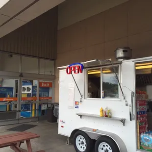 Tiny burrito stand out the Home Depot at 3130 S. Sheridan. Right by the exit door.
