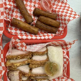 Pork belly&apos;s &amp; egg rolls
