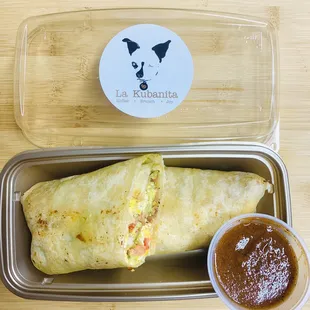 Kiki&apos;s Breakfast Burrito
(Kiki&apos;s specialty eggs, avocado, mayo, Kiki&apos;s special sauce, &amp; Bacon)