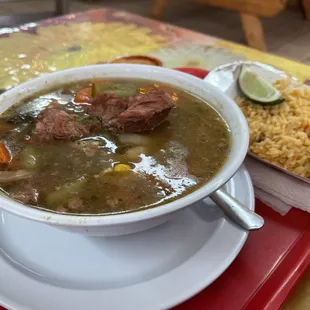 Carne de res soup. 5/5. Love their beef soup!