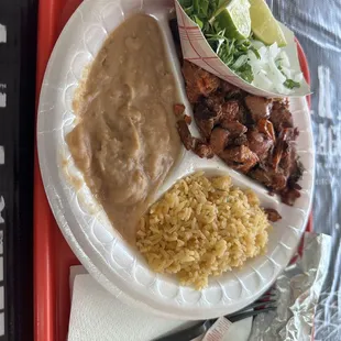 Chicken platillos - very good! Very fast too even around noon on a Friday