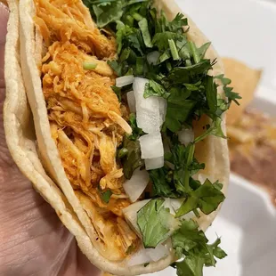 Chicken soft taco