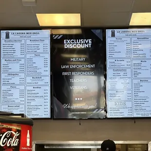 Super cool they do exclusive discounts for certain groups! Plus their full menu.