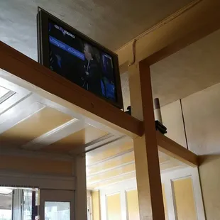 TV above the entry door