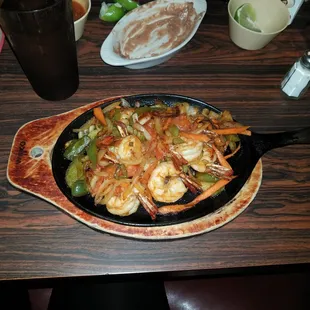 Fajitas de camaron