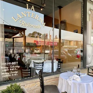 Front window and outdoor table