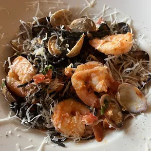 Squid Ink Spaghetti Con Frutti di Mare