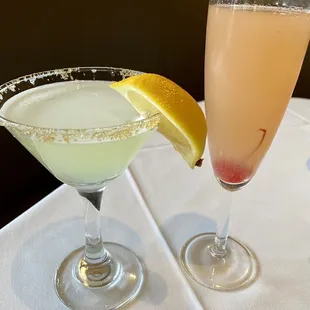 Lemon drop &amp; Bellini