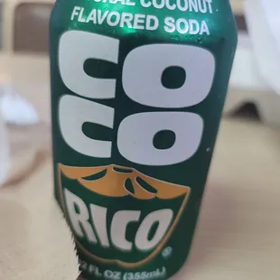 a close up of a can of soda